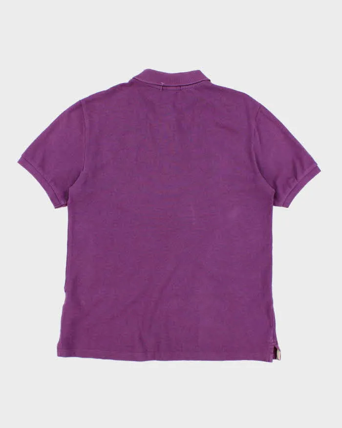 Mens Purple Burberry Brit Polo Shirt - L sold by Rokit product image thumbnail 2