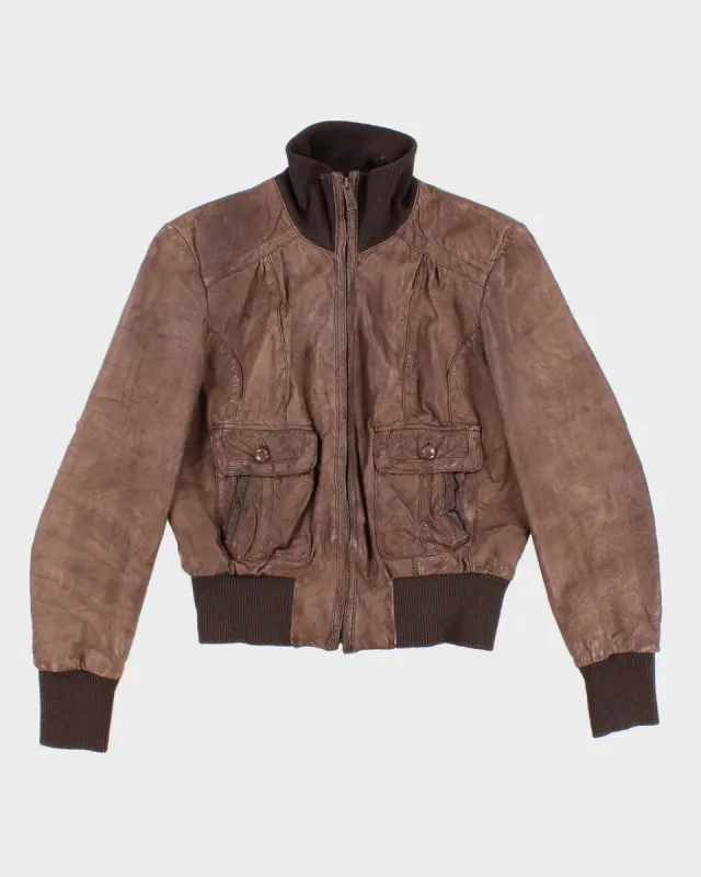 Vintage Levi's Brown Leather Jacket - M sold by Rokit