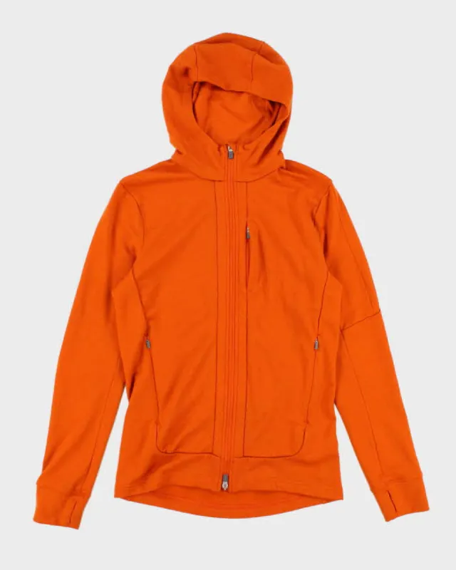 Icebreaker Wool Orange Hoodie - S made by Icebreaker