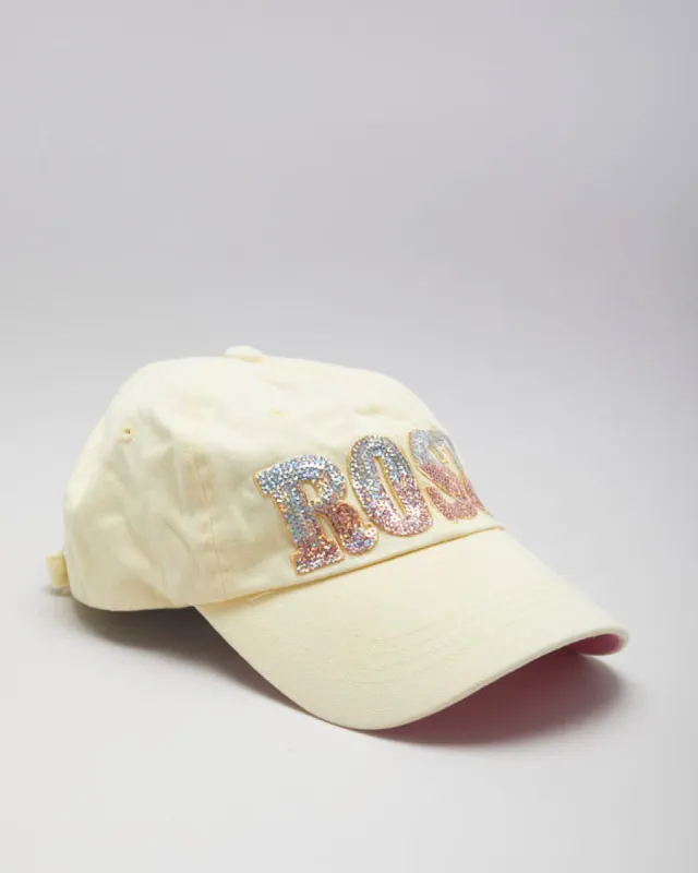 Vintage Y2K Women's Rose Glitter Baseball Cap - OS made by Rokit