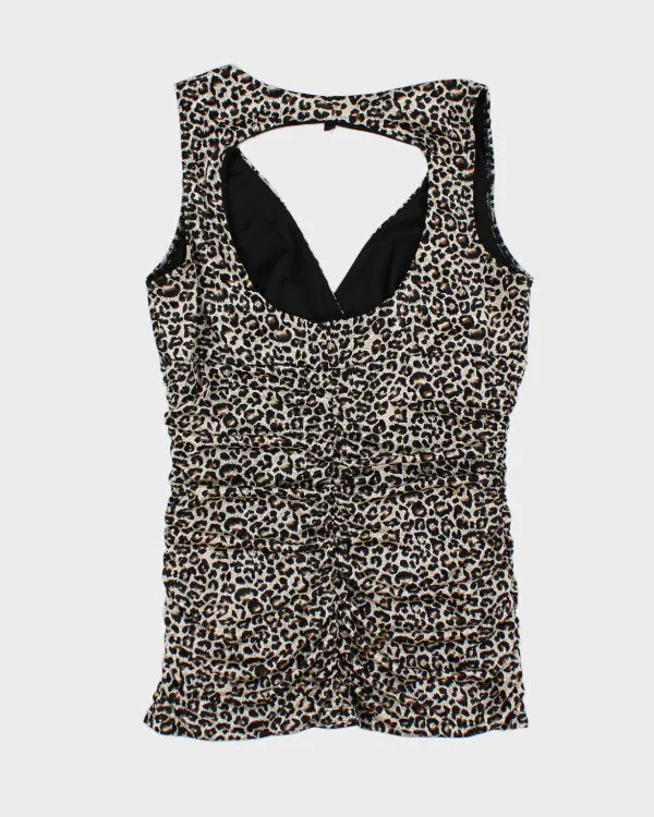 Y2k 00s Le Chateau Leopard Cut-out Top - M sold by Rokit product image thumbnail 2