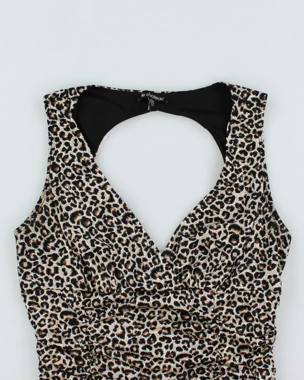 Y2k 00s Le Chateau Leopard Cut-out Top - M sold by Rokit product image thumbnail 3