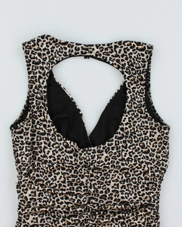 Y2k 00s Le Chateau Leopard Cut-out Top - M sold by Rokit product image thumbnail 4