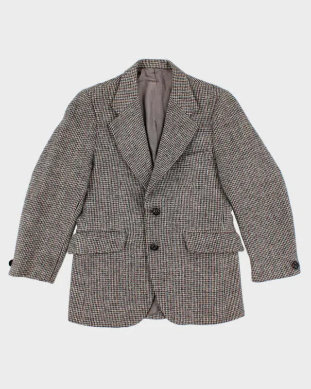90s Vintage Mens Grey Harris Tweed Blazer - S sold by Rokit