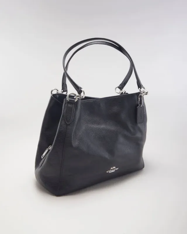 Coach Black Leather Shoulder Bag sold by Rokit