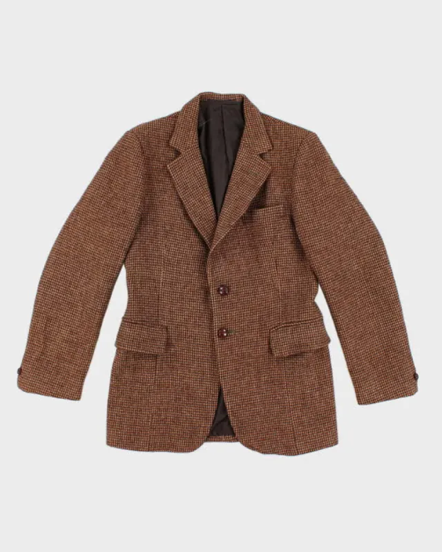 90s Vintage Mens Brown Harris Tweed Blazer - M sold by Rokit