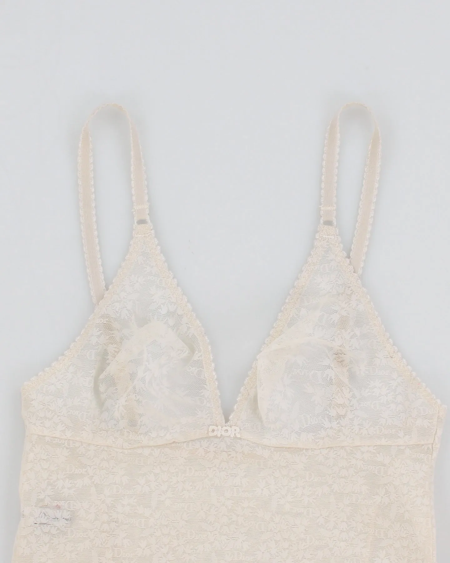 Vintage 80s Christian Dior Monogram Cream Bodysuit - XS/S sold by Rokit product image thumbnail 3