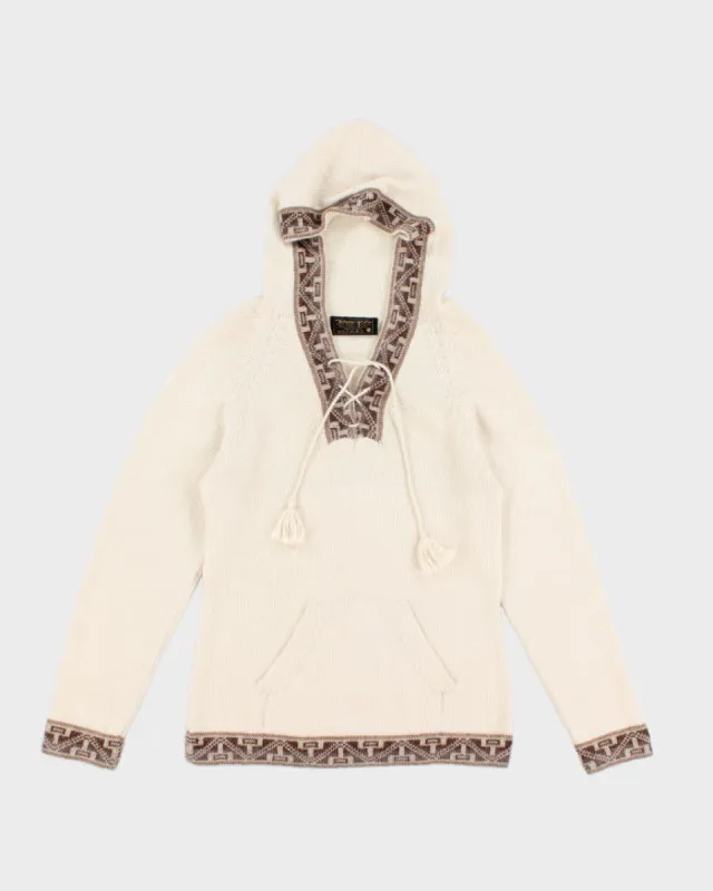 Vintage Perez Alpaca Knit Hooded Jumper - S sold by Rokit