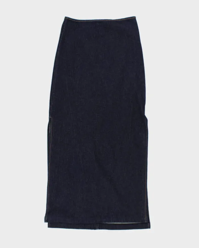 Vintage 90s Denim Maxi Skirt - S sold by Rokit