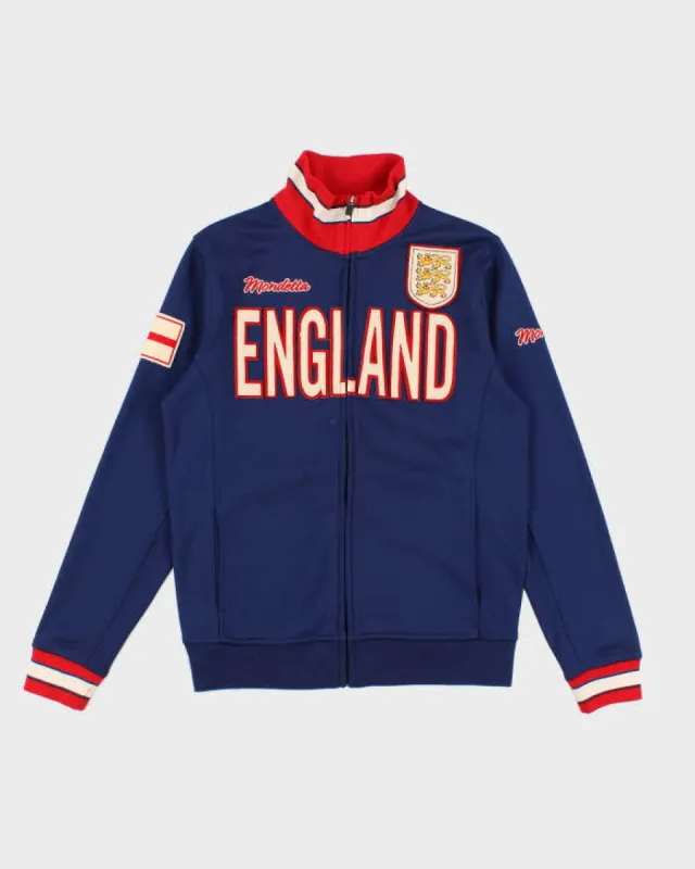 Vintage Men's Blue England Zip Up Track Jacket - S sold by Rokit