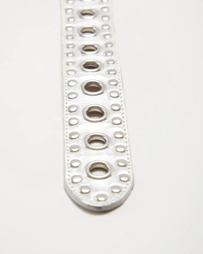 Vintage Silver Leather Belt sold by Rokit product image thumbnail 3