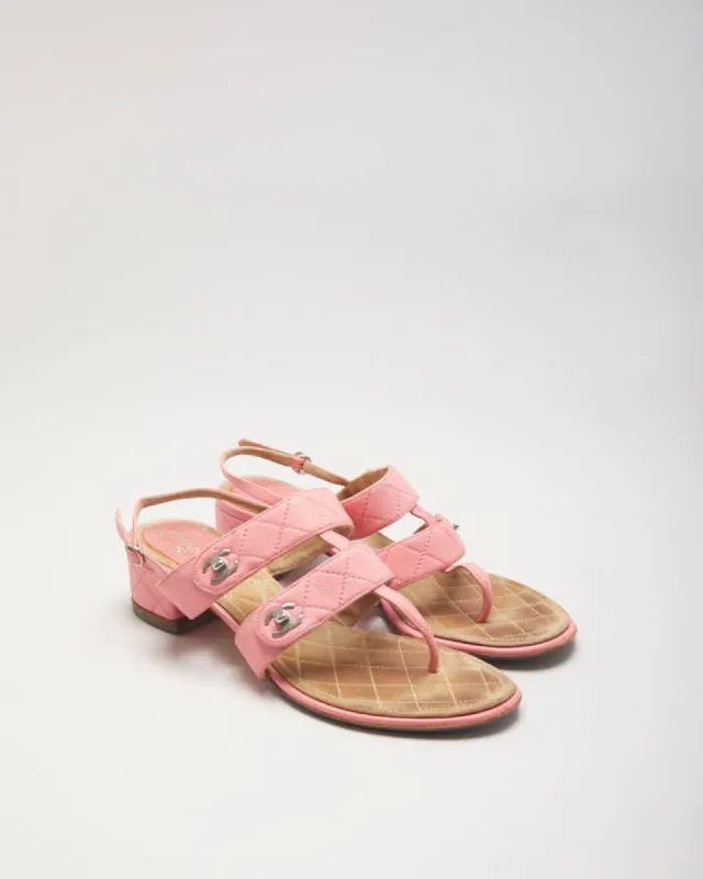 Chanel Pink Quilted Sandals - UK5 sold by Rokit