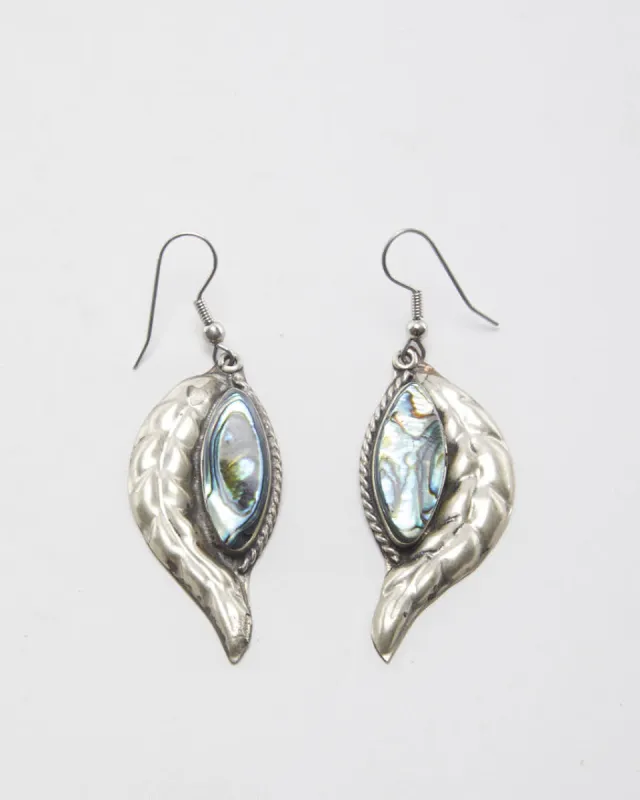 Alpaca Mexico Sea Opal Earrings made by Rokit