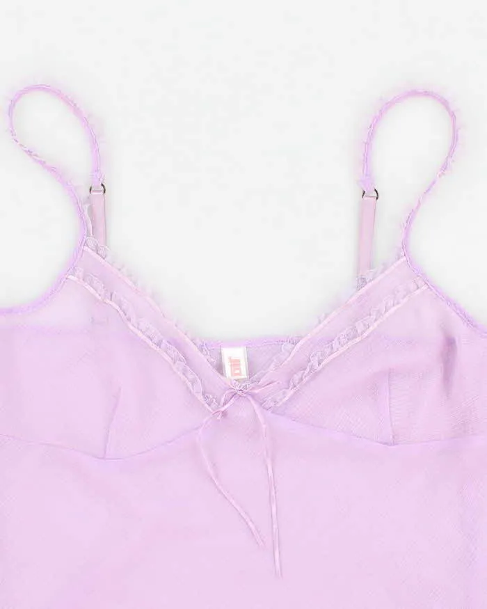 90s JLO Purple Mesh Cami - L sold by Rokit product image thumbnail 3