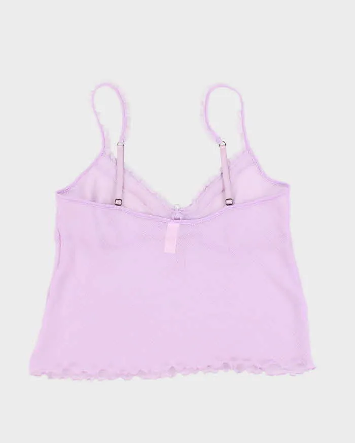 90s JLO Purple Mesh Cami - L sold by Rokit product image thumbnail 2