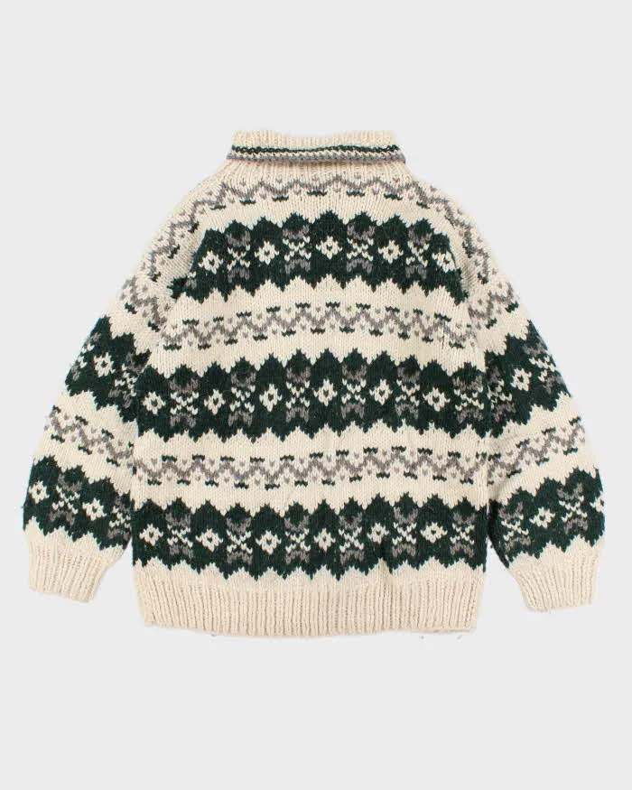 Mens Cream Hand Knit Wool Sweater - XL sold by Rokit product image thumbnail 2