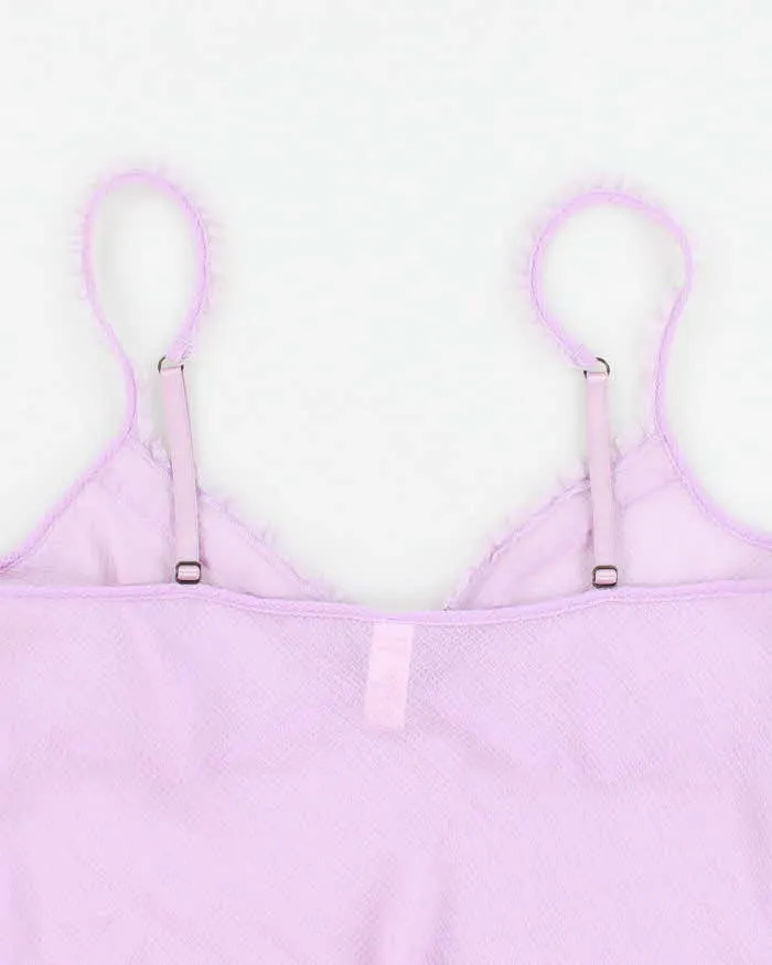 90s JLO Purple Mesh Cami - L sold by Rokit product image thumbnail 4