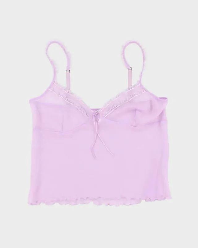 90s JLO Purple Mesh Cami - L sold by Rokit