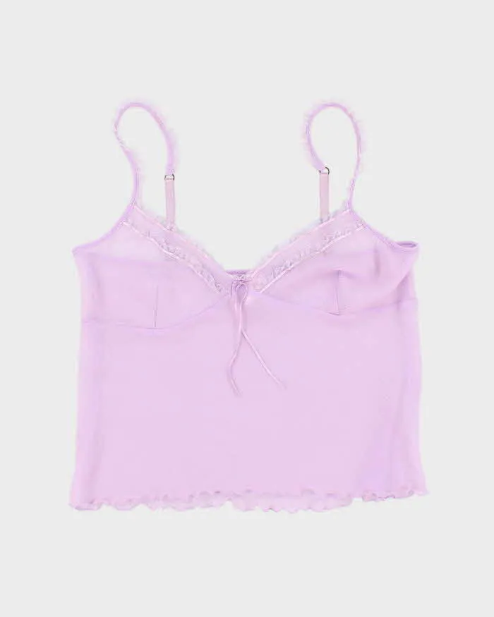 90s JLO Purple Mesh Cami - L sold by Rokit