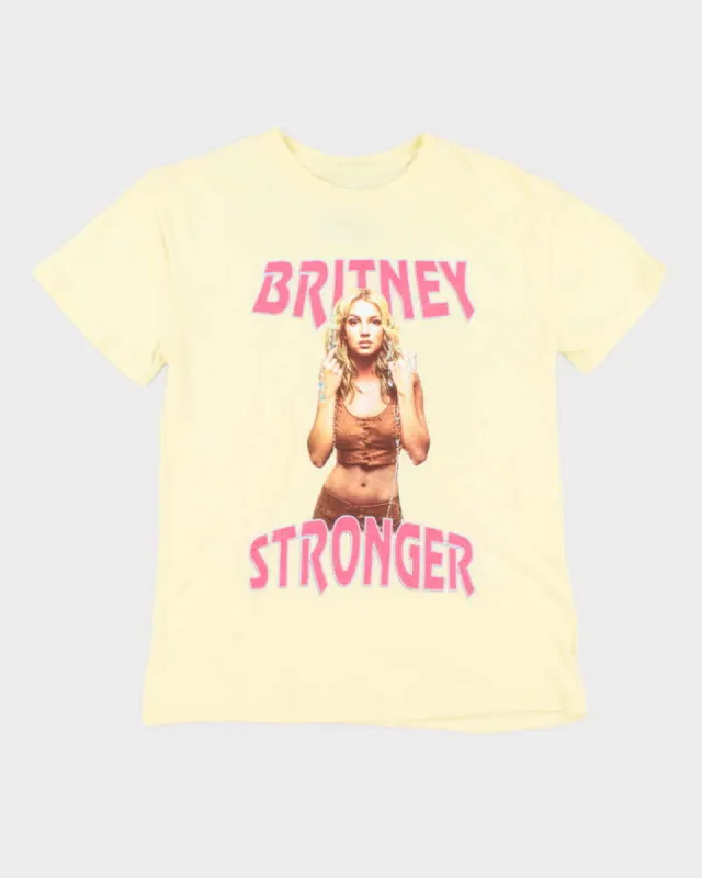 Womens Light Yellow Britney Spears T-Shirt - XS sold by Rokit