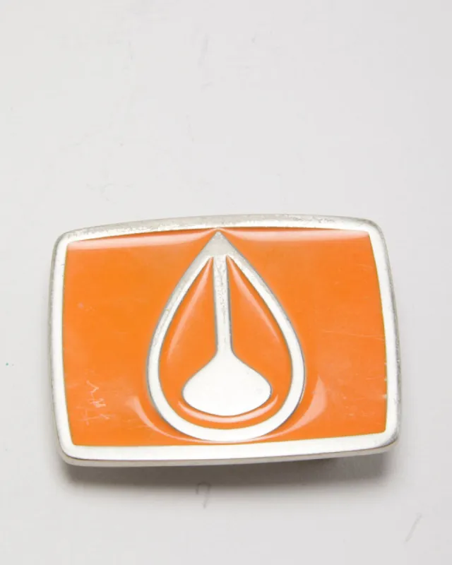 Y2k 00s Nixon Orange Belt Buckle sold by Rokit