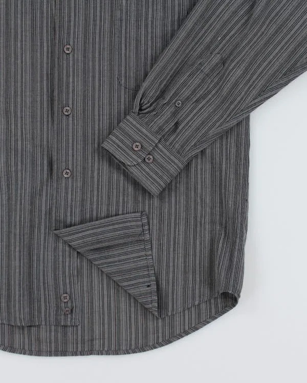Pierre Cardin Grey Stripe Shirt - S sold by Rokit product image thumbnail 4