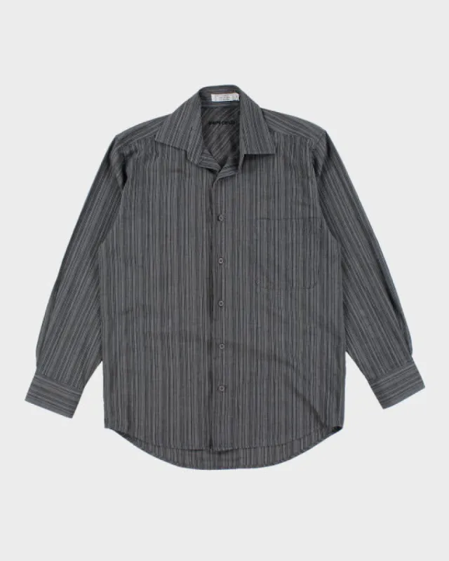 Pierre Cardin Grey Stripe Shirt - S sold by Rokit