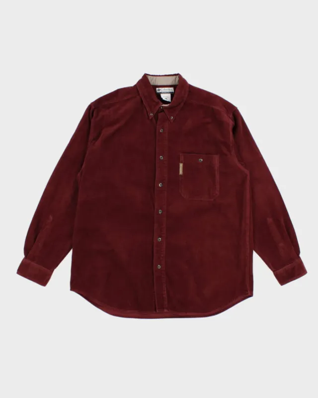 Columbia Burgundy Corduroy Shirt - L sold by Rokit