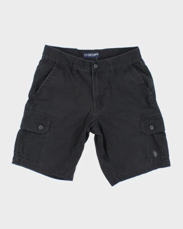 U.S. Polo Assn. Black Cargo Shorts - W32 sold by Rokit