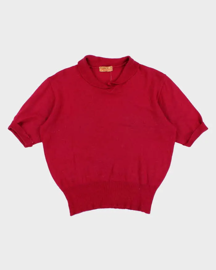 Vintage 50s Jantzen Kharafleece Short Sleeve Knit Tee - L sold by Rokit