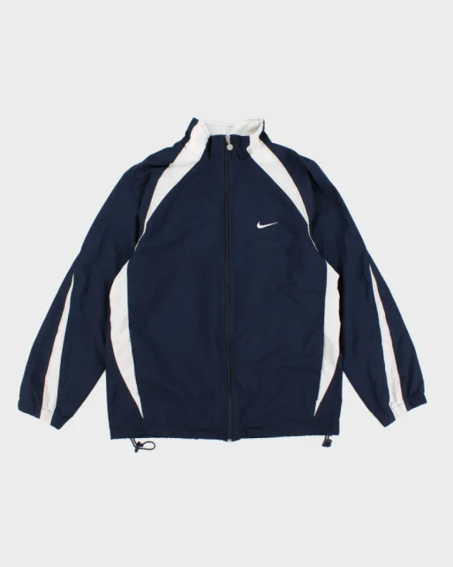 90s Vintage Men's Navy Nike Zip Up Track Jacket - L sold by Rokit