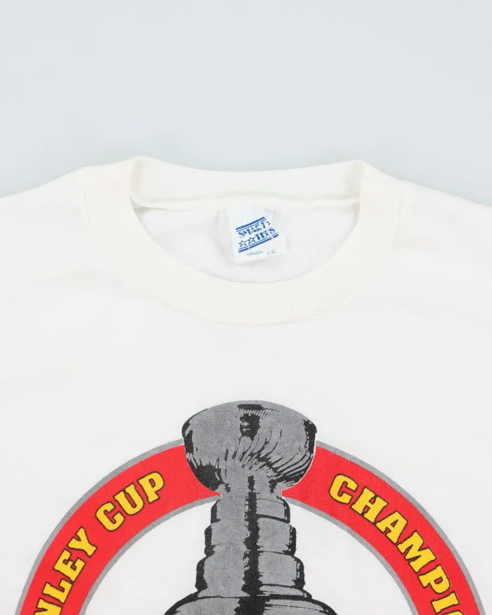 Vintage 80's Calgary Flames Stanley Cup Champions T-Shirt - L sold by Rokit product image thumbnail 3