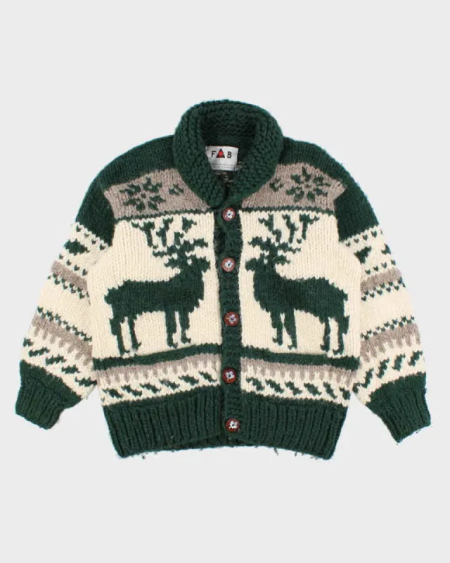 Vintage 90s FAB Canadian Cowichan Cardigan - XXL sold by Rokit