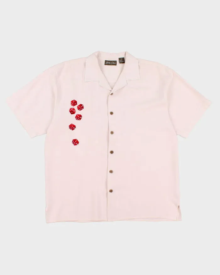 Bobby Chain Dice Embroidered Silk Shirt - L sold by Rokit