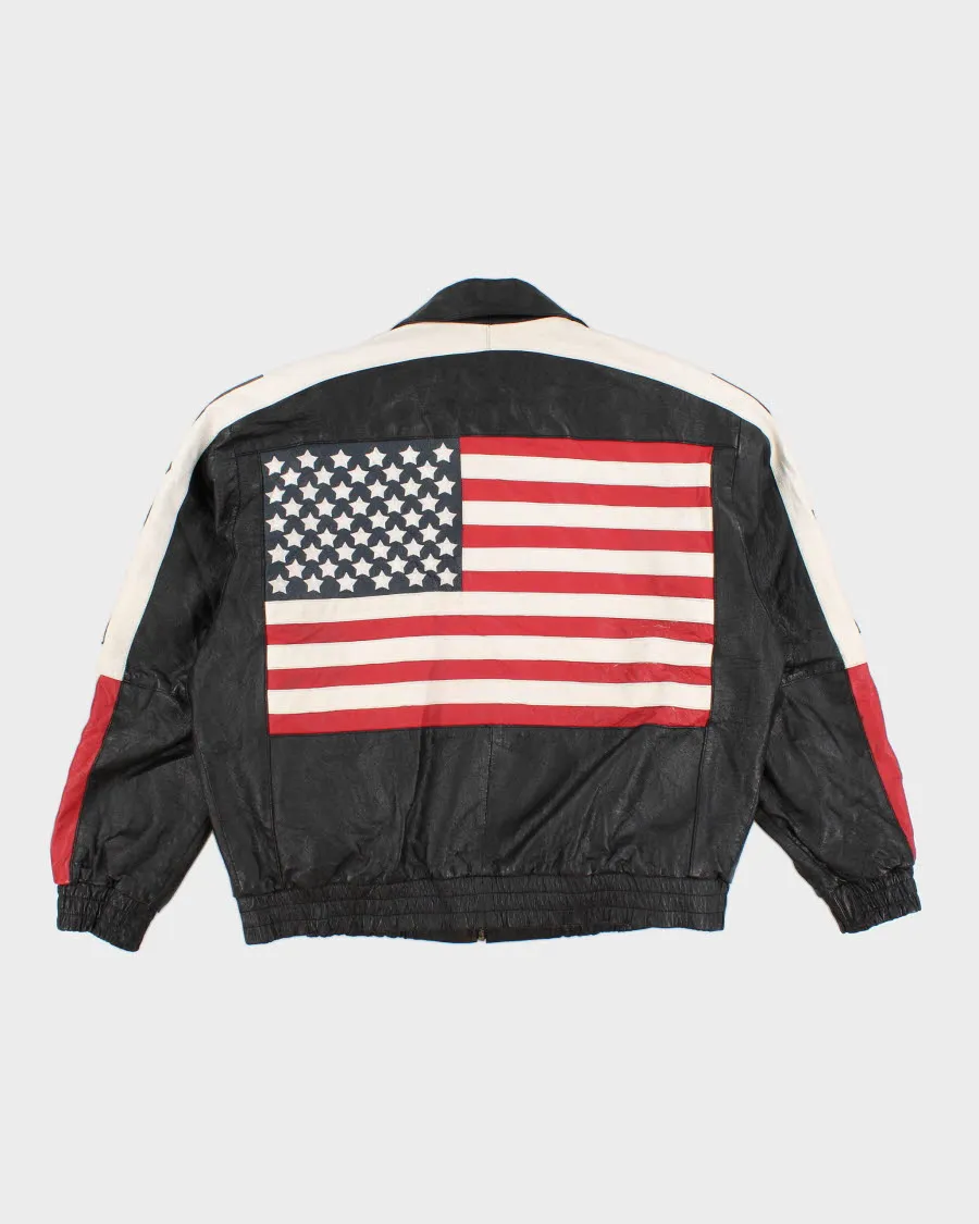 Vintage Woman's Black leather Moto Jacket With Zip Details - M sold by Rokit product image thumbnail 2