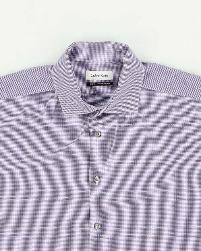 Men's Calvin Klein Blue Checked Button Up Shirt - M sold by Rokit product image thumbnail 3