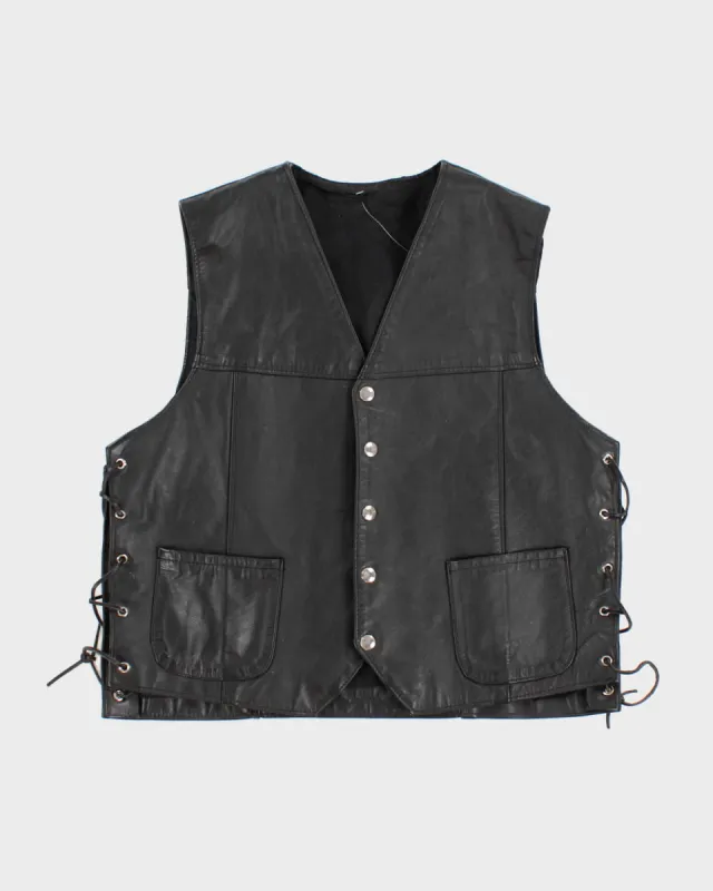 Vintage Way Of Life Laced Leather Vest - M sold by Rokit