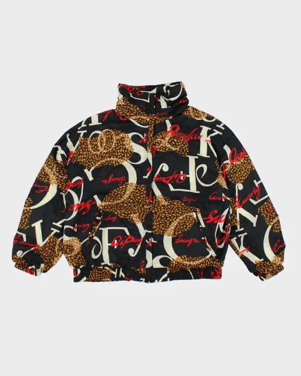 Vintage 90's Active Studio All Over Print Bomber Jacket - L sold by Rokit