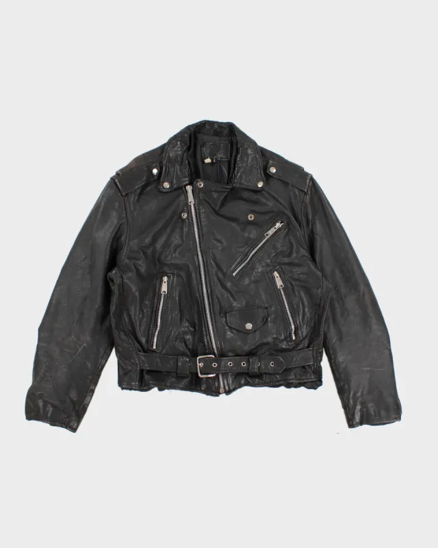 Vintage Dreamy Leather Motorcycle Jacket - L sold by Rokit