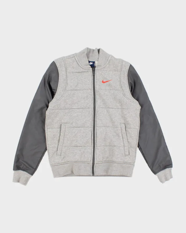 Women's Grey Nike Fleeced Zip Up Jacket - S sold by Rokit