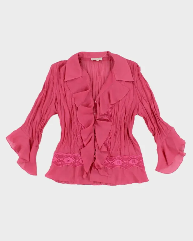 Vintage 90s Darling Pink Blouse - L sold by Rokit