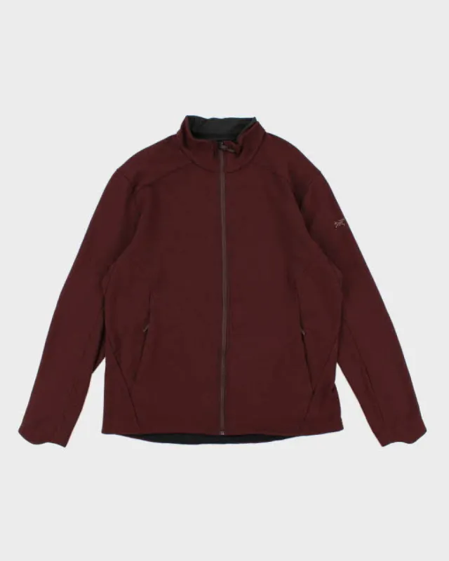 Mens Arc'Teryx Burgundy Zip Up Sweatshirt - XL sold by Rokit