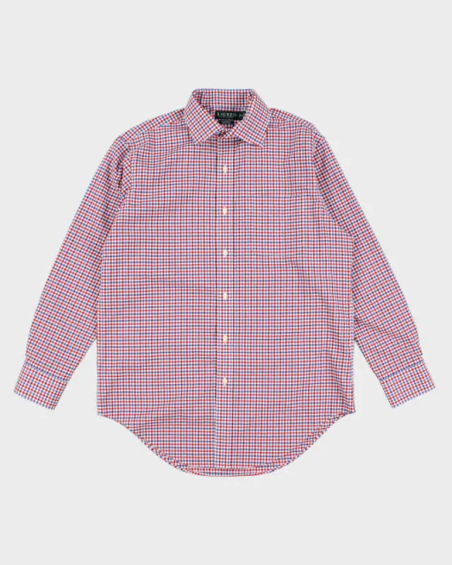 Men's Ralph Lauren Blue And Red Checked Button Up Shirt - M sold by Rokit