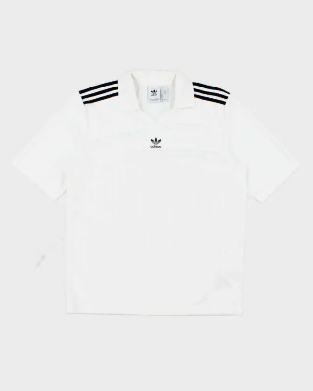 Adidas Collared Striped Training Shirt - L sold by Rokit
