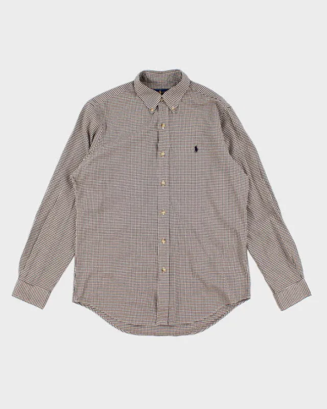Mens Brown Ralph Lauren Checked Shirt - M made by Ralph Lauren