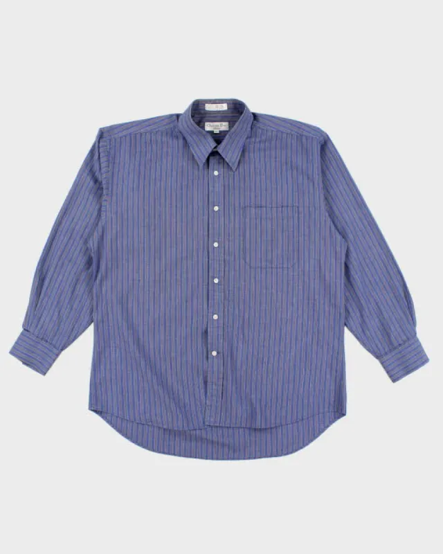 Vintage Mens Christian Dior Chemise Blue Button Up Shirt - XL made by Rokit