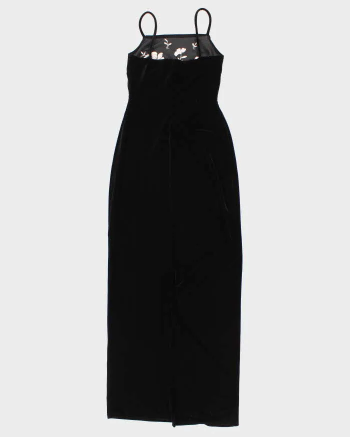 Vintage 90s/00s Floral Embroidered Velvet Dress - S sold by Rokit product image thumbnail 2