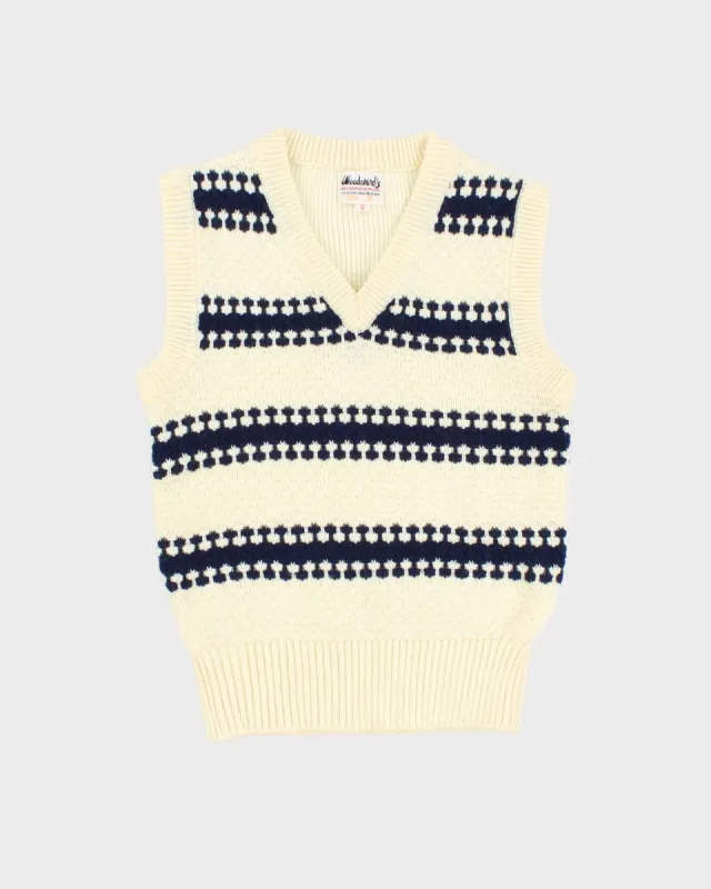 Vintage 1970s Cream Knitted Tank Top - XXS sold by Rokit
