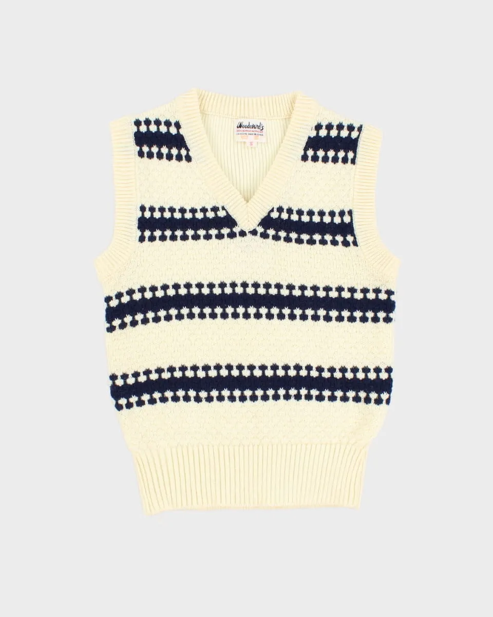 Vintage 1970s Cream Knitted Tank Top - XXS sold by Rokit