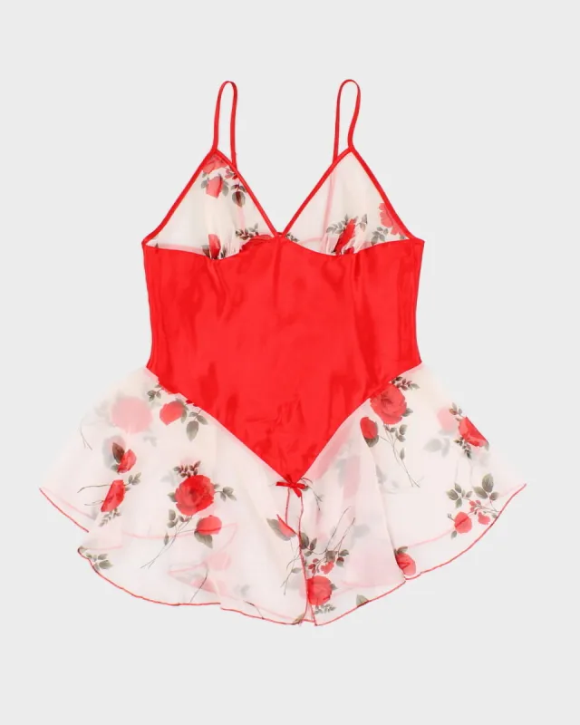 Darling Satin Rose Detailed Slip Dress - M sold by Rokit
